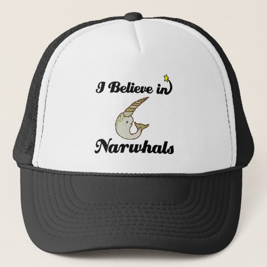 Ich glaube an Narwale Truckerkappe (Vorderseite)