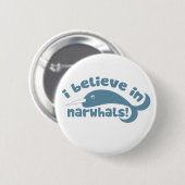 Ich glaube an Narwhals Button (Vorne & Hinten)