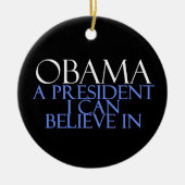Ich glaube an Obama Keramik Ornament (Vorne)