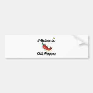 Ich glaube an Paprikaschoten des Chilis Autoaufkleber