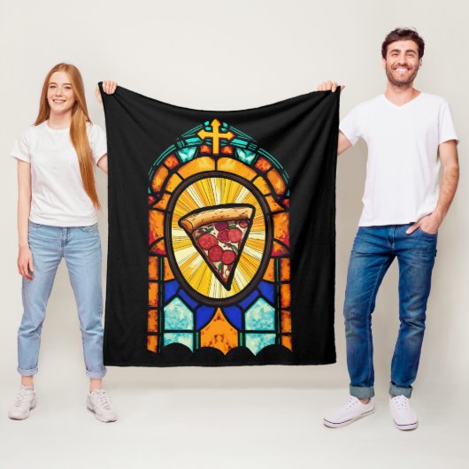 Ich glaube an Pizza Fleecedecke (Beispiel)