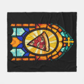 Ich glaube an Pizza Fleecedecke (Vorderseite (Horizontal))