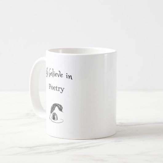 Ich glaube an Poesie-Tasse Kaffeetasse (Vorderseite Links)