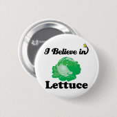 Ich glaube an Salat Button (Vorne & Hinten)