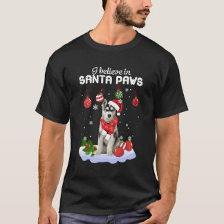 Ich glaube an Santa Paws Alaskan Malamutes Geschen T-Shirt