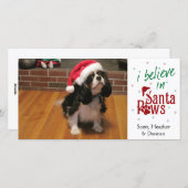 Ich glaube an Santa Paws Feiertagskarte (Vorne/Hinten)