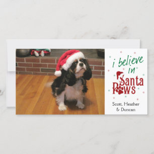Ich glaube an Santa Paws Feiertagskarte