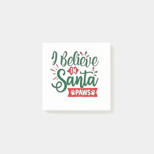 Ich glaube an Santa Paws Funny Christmas Dog Liebh Post-it Klebezettel