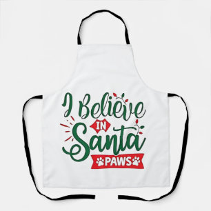 Ich glaube an Santa Paws Funny Christmas Dog Liebh Schürze