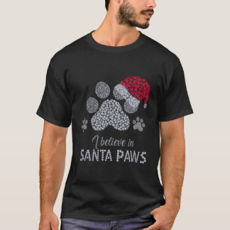 Ich glaube an Santa Paws mit in Crystal T-Shirt