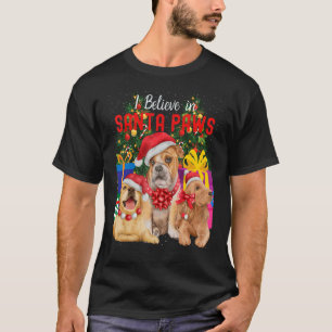 Ich glaube an Santa Paws Niedliche Hunde, die Weih T-Shirt