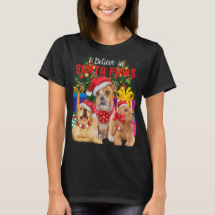 Ich glaube an Santa Paws Niedliche Hunde, die Weih T-Shirt
