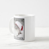 Ich glaube an Santa Paws Niedliche Katze in Weihna Kaffeetasse (Vorderseite Links)