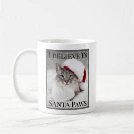 Ich glaube an Santa Paws Niedliche Katze in Weihna Kaffeetasse