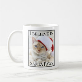 Ich glaube an Santa Paws Niedliche Katze in Weihna Kaffeetasse