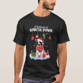 Ich glaube an Santa Paws Saint Bernard Geschenk T-Shirt (Vorderseite)