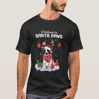 Ich glaube an Santa Paws Saint Bernard Geschenk T-Shirt