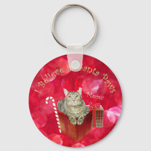 Ich glaube an Santa Paws Schlüsselanhänger