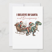 Ich glaube an Santa und Dinosaurier Einladung (Vorderseite)