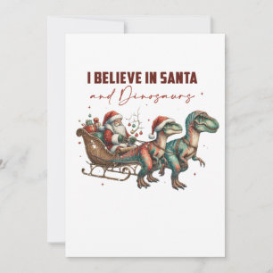 Ich glaube an Santa und Dinosaurier Einladung