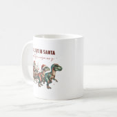 Ich glaube an Santa und Dinosaurier Kaffeetasse (Vorderseite Links)