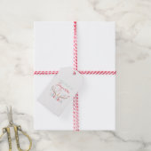 "Ich glaube an Santa & Unicorns" Weihnachtsgeschen Geschenkanhänger (Mit Garn)