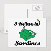 Ich glaube an Sardinen Postkarte (Vorne/Hinten)