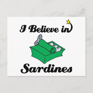 Ich glaube an Sardinen Postkarte