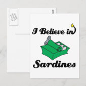 Ich glaube an Sardinen Postkarte (Vorne/Hinten)