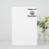 Ich glaube an Schreibmaschinen Briefpapier (Stehend Vorderseite)