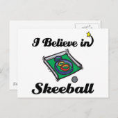 Ich glaube an Skeeball Postkarte (Vorne/Hinten)