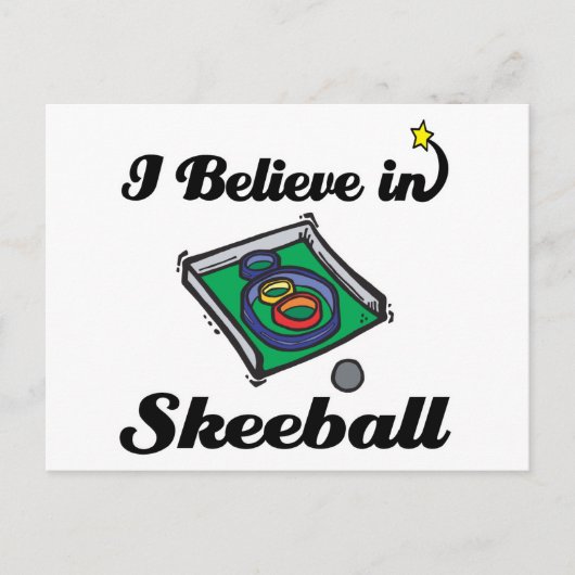 Ich glaube an Skeeball Postkarte (Vorderseite)