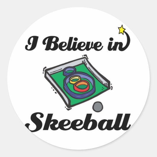Ich glaube an Skeeball Runder Aufkleber (Vorderseite)