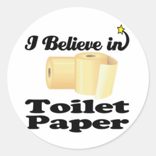 Ich glaube an Toilettenpapier Runder Aufkleber