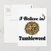 Ich glaube an Tumbleweed Postkarte (Vorne/Hinten)