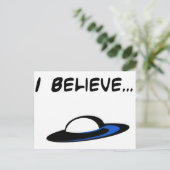 Ich glaube an UFOs Postkarte (Stehend Vorderseite)