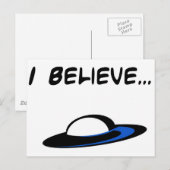 Ich glaube an UFOs Postkarte (Vorne/Hinten)