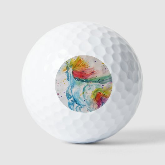 Ich glaube an Unicorns Rainbow Niedlich Girls Stic Golfball (Vorderseite)