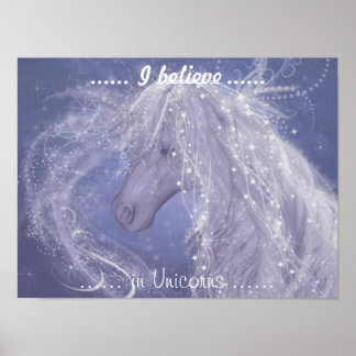 Ich glaube an Unicorns von MSHines v1 Poster
