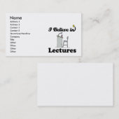 Ich glaube an Vorträge Visitenkarte (Vorne/Hinten)