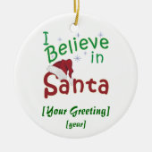 Ich glaube an Weihnachten Keramik Ornament (Vorne)