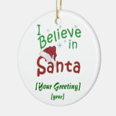 Ich glaube an Weihnachten Keramik Ornament (Links)