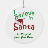 Ich glaube an Weihnachten Keramik Ornament (Hinten)