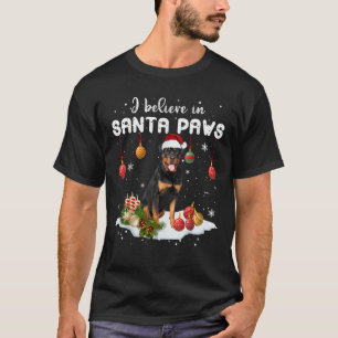 Ich glaube an Weihnachten Weihnachten Rottweiler W T-Shirt
