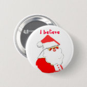 Ich glaube an Weihnachtsmann Button (Vorne & Hinten)