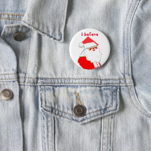 Ich glaube an Weihnachtsmann Button (Beispiel)