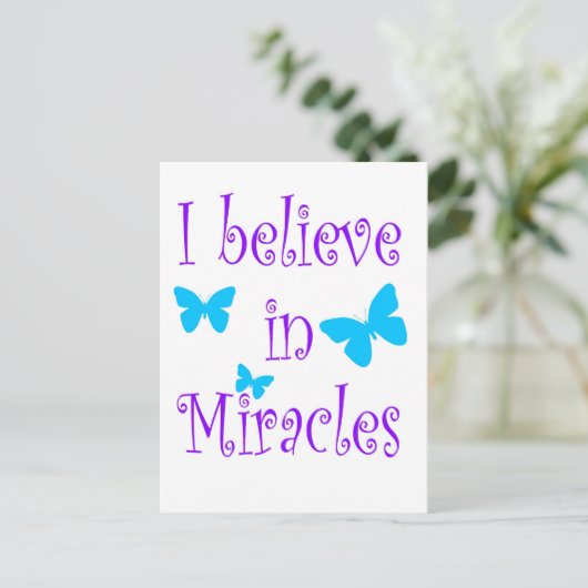 Ich glaube an Wunder Postkarte (Stehend Vorderseite)