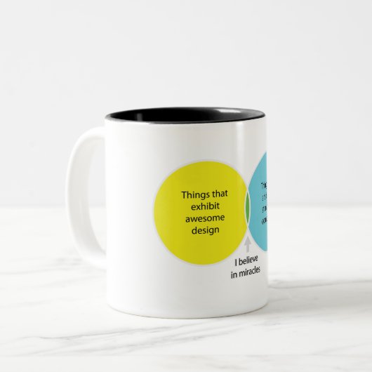 Ich glaube an Wunder Zweifarbige Tasse (Vorderseite Links)