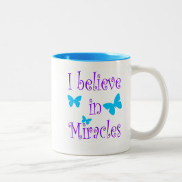 Ich glaube an Wunder Zweifarbige Tasse