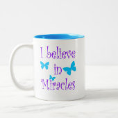 Ich glaube an Wunder Zweifarbige Tasse (Links)